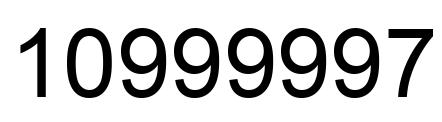 Número 10999997 imagen negro
