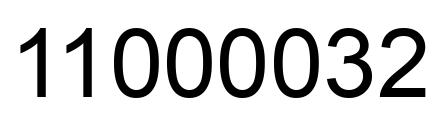 Número 11000032 imagen negro
