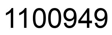 Number 1100949 black image