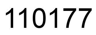 Number 110177 black image