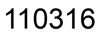 Number 110316 black image