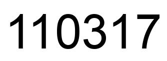 Number 110317 black image