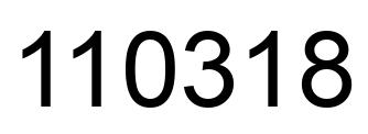 Number 110318 black image