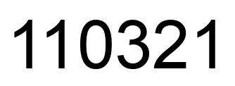 Number 110321 black image