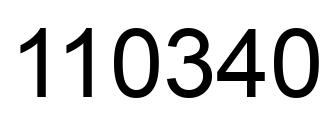 Número 110340 imagen negro