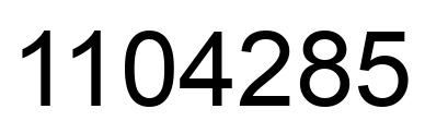 Número 1104285 imagen negro