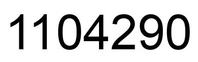 Número 1104290 imagen negro
