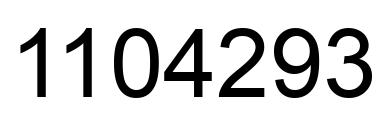 Number 1104293 black image