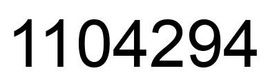 Número 1104294 imagen negro