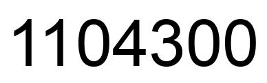 Número 1104300 imagen negro