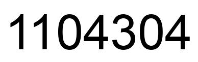 Número 1104304 imagen negro