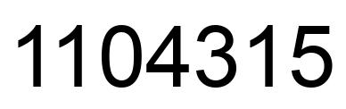 Number 1104315 black image