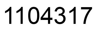 Número 1104317 imagen negro