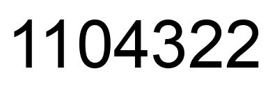Número 1104322 imagen negro