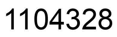 Number 1104328 black image