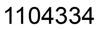 Number 1104334 black image