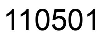 Número 110501 imagen negro