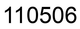 Number 110506 black image