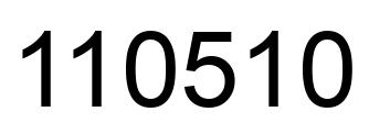 Number 110510 black image