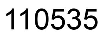 Número 110535 imagen negro