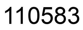 Number 110583 black image