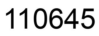 Número 110645 imagen negro