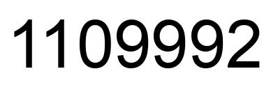 Number 1109992 black image