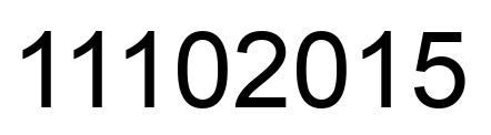 Number 11102015 black image