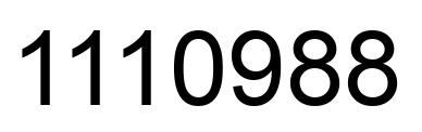Number 1110988 black image