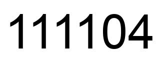 Número 111104 imagen negro