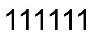 Number 111111 black image