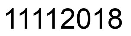 Number 11112018 black image
