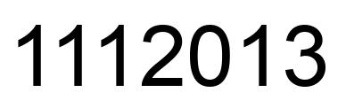 Número 1112013 imagen negro