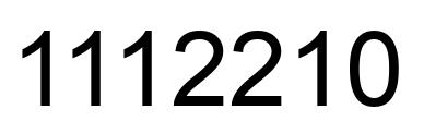 Number 1112210 black image