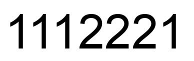 Número 1112221 imagen negro