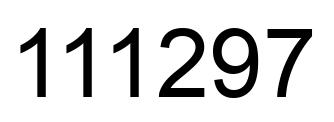 Number 111297 black image
