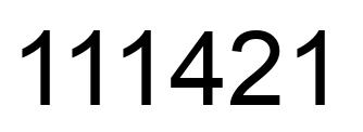 Número 111421 imagen negro