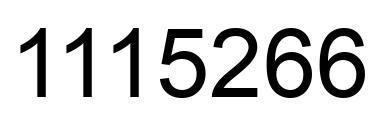 Number 1115266 black image