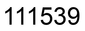 Number 111539 black image