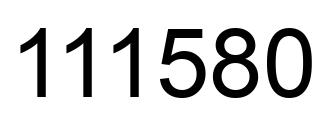 Number 111580 black image