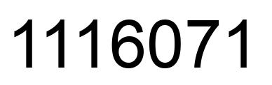 Number 1116071 black image
