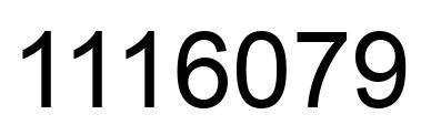 Number 1116079 black image