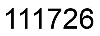 Number 111726 black image