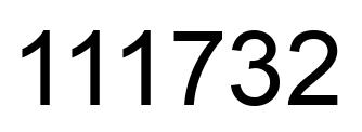 Number 111732 black image