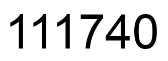 Number 111740 black image