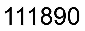 Número 111890 imagen negro