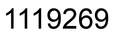 Number 1119269 black image