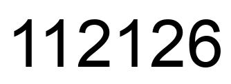 Number 112126 black image