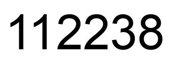 Number 112238 black image
