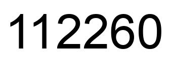 Number 112260 black image